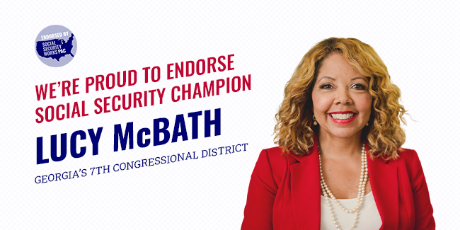Endorsement graphic for Lucy McBath
