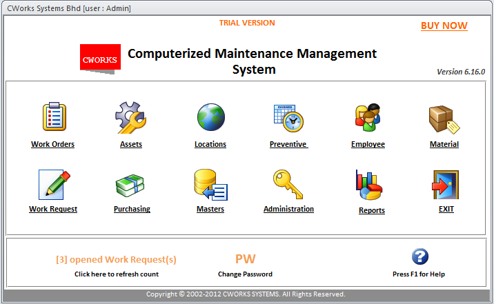 Computerized Maintenance Management System (CMMS)