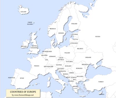 PDF map of Europe