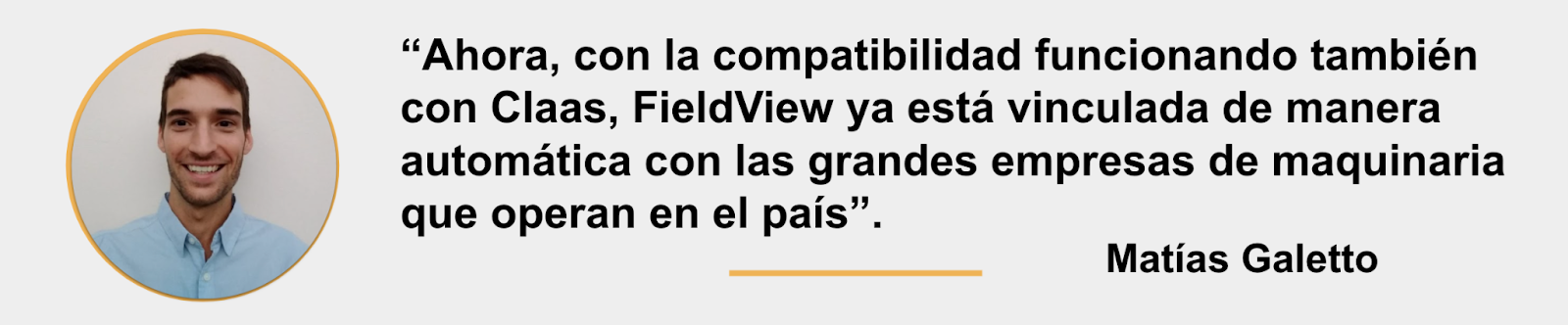 Comentario de Matías Galetto en FieldView