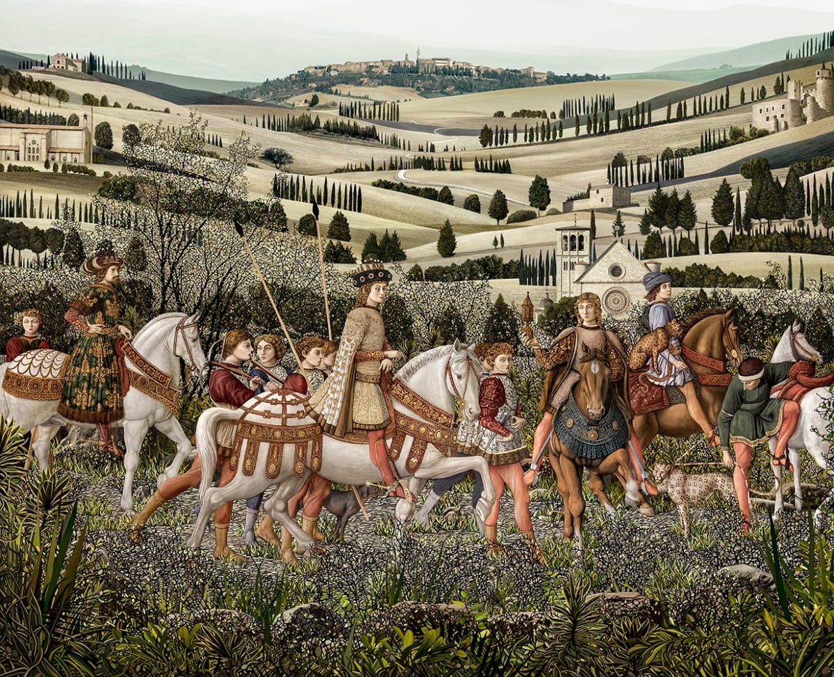 Caminho Para Montalcino, 2018, pigmento natural sobre papel de algodão, 150 x 185 cm, edição: 6, Série: Museu de Novidades