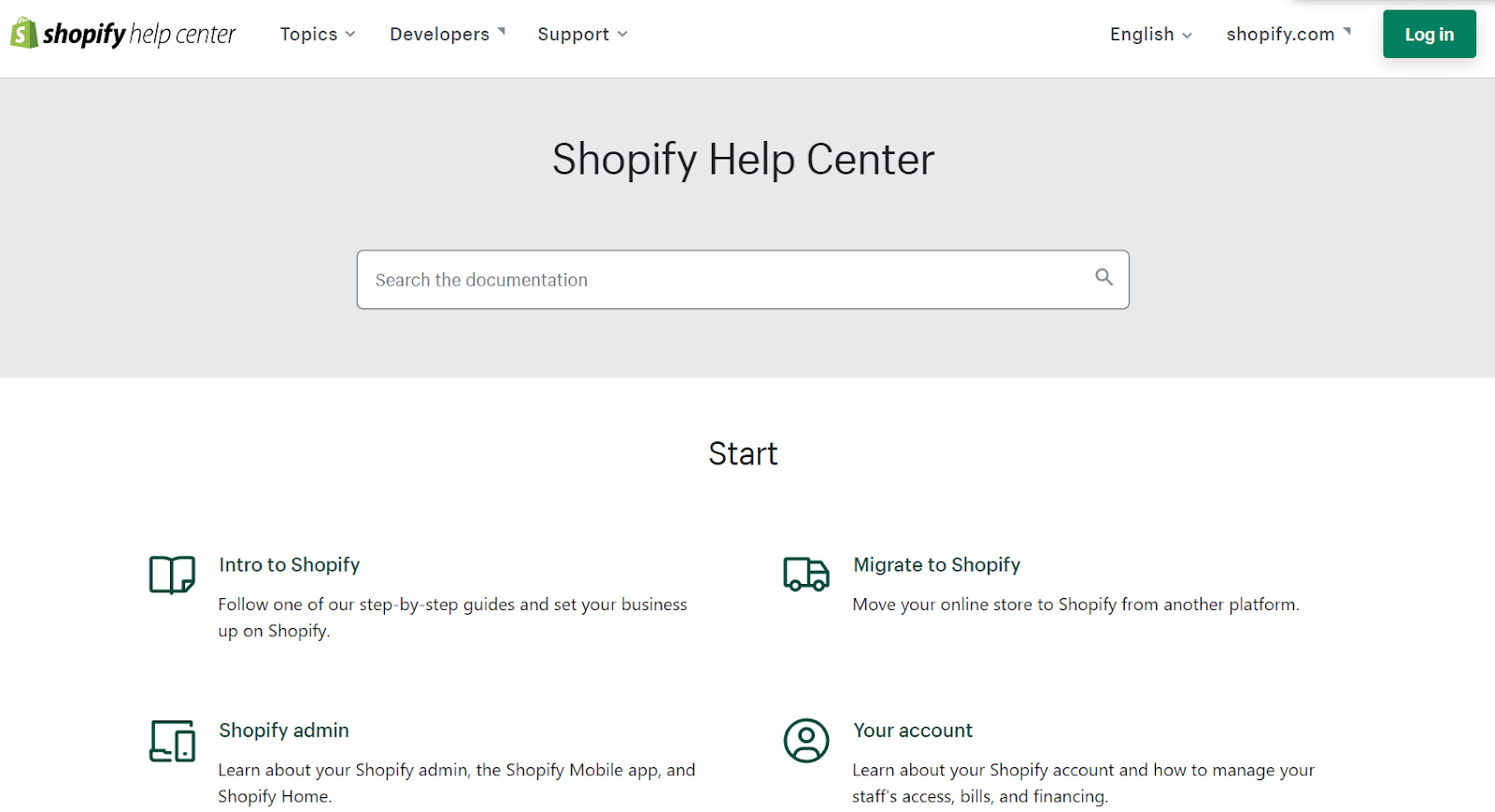 The Shopify customer support center is excellent.