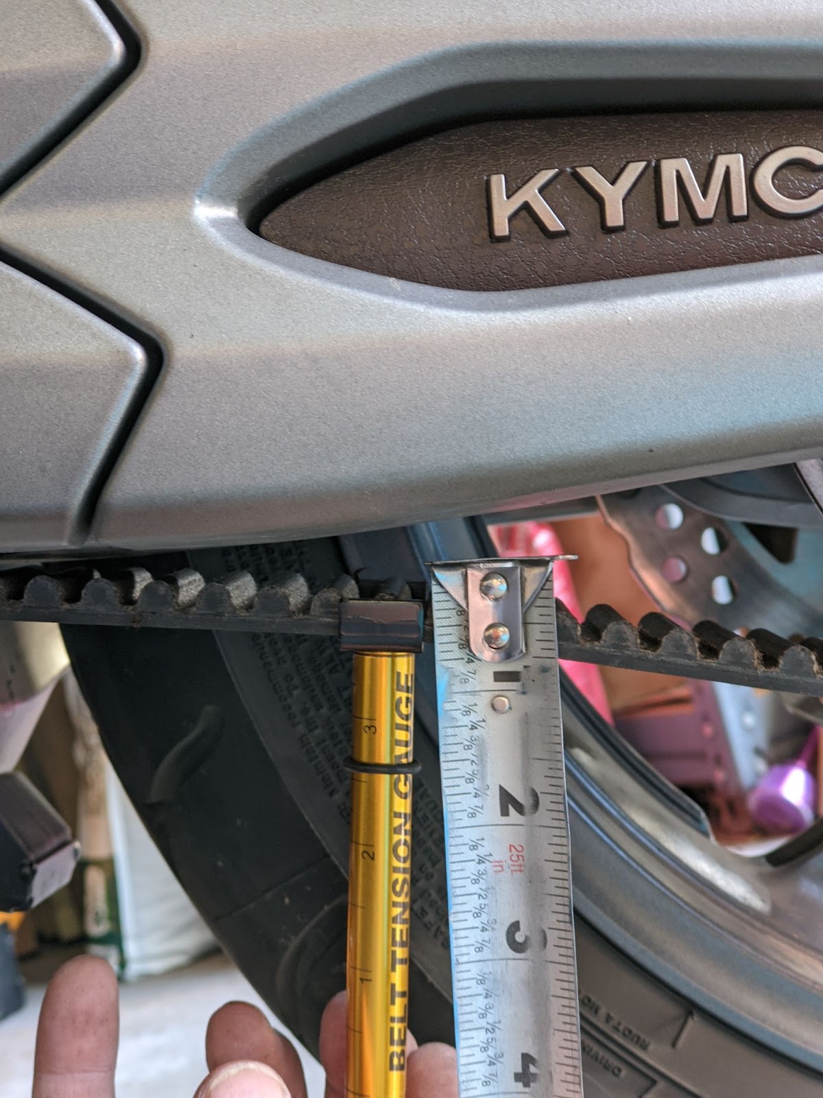 Kymco AK 550 belt tension check | Adventure Rider