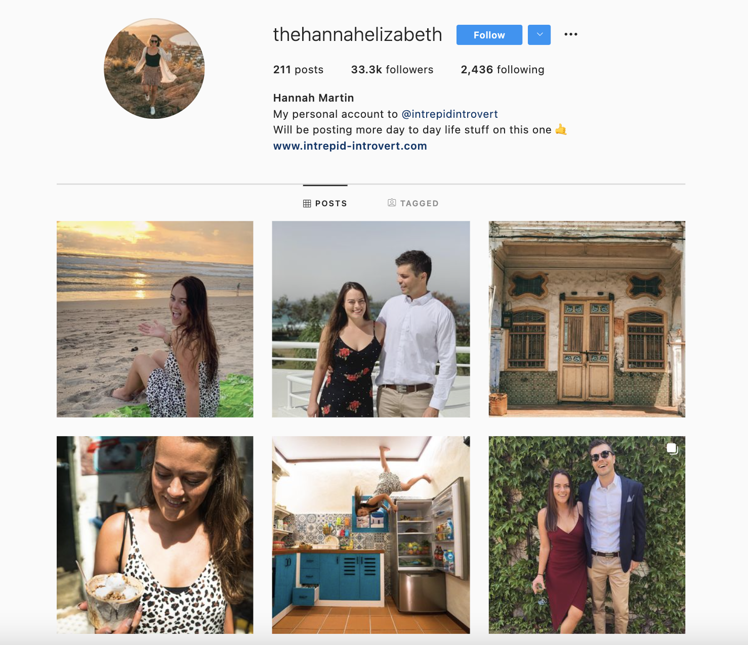 Hannah Martin Instagram Account