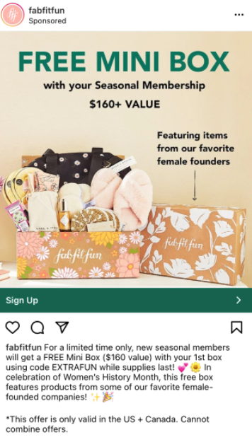 Use this Instagram ad example to remember that you must always make details clear for everyone to see.