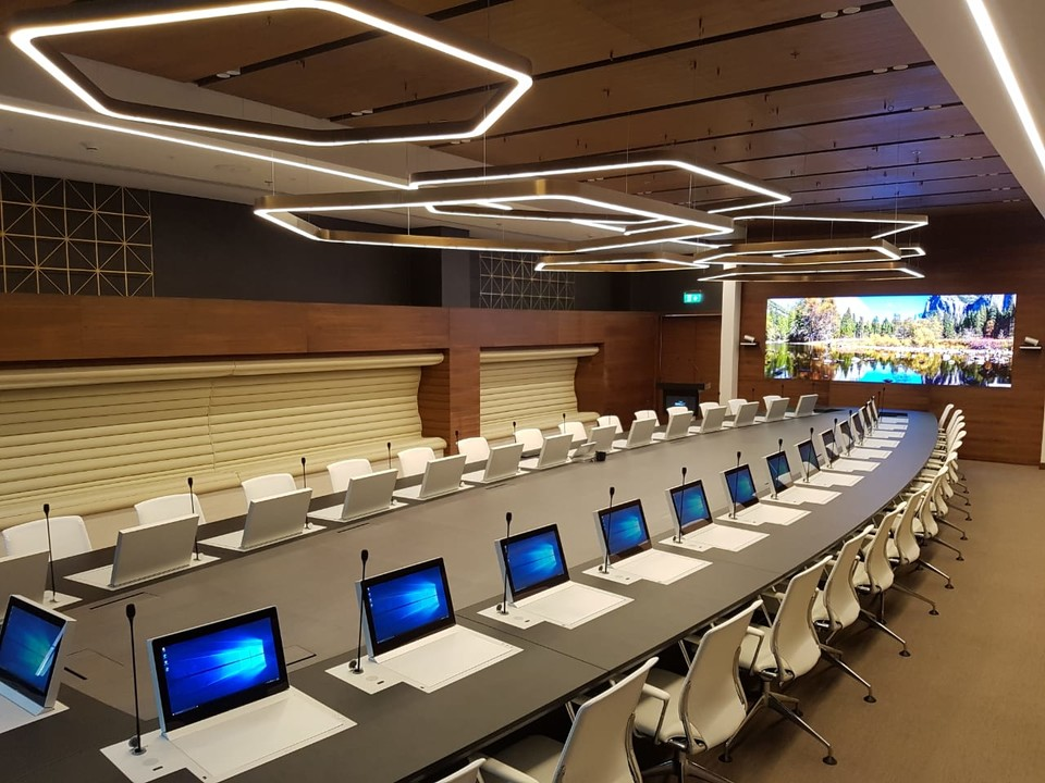 Smart conference rooms are ideal for remote and hybrid workplaces. Source: Linkedin