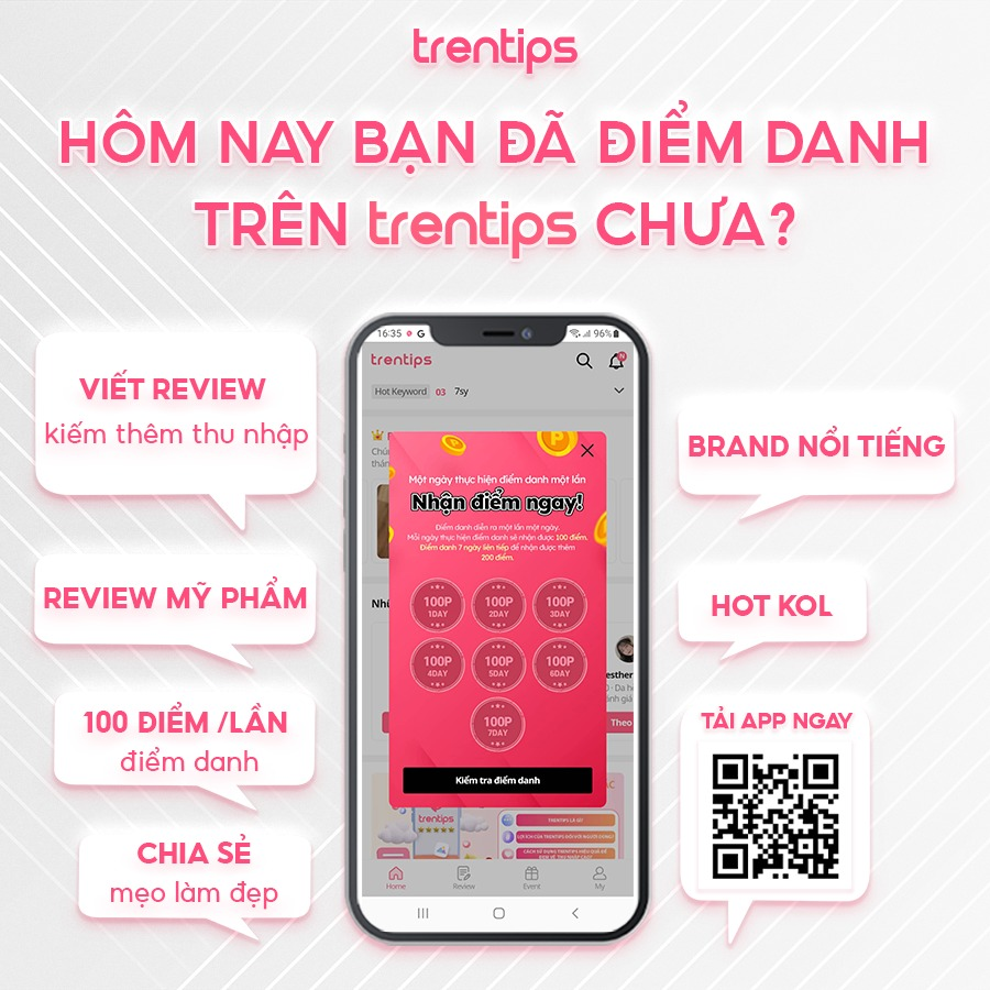 Hướng dẫn sử dụng app review mỹ phẩm Trentips
