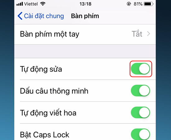 Cách tắt chức năng tự động sửa lỗi chính tả trên iPhone