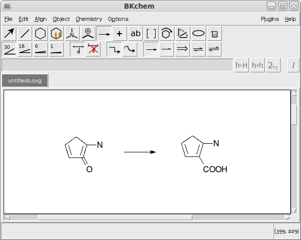 15. BKChem - Инструменты химии для Linux