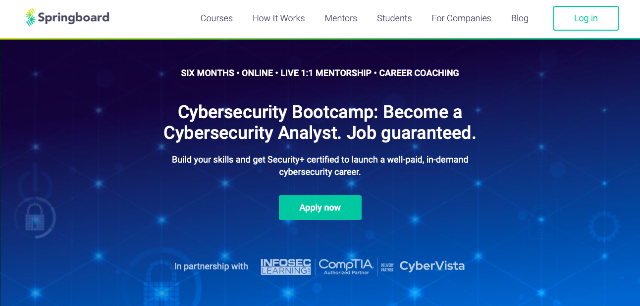  best cybersecurity bootcamp- springboard 