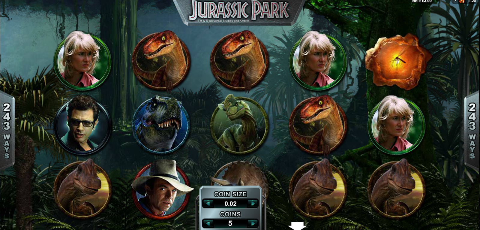 Jurassic Park is one of the many great slots games you can play at Casino Gods