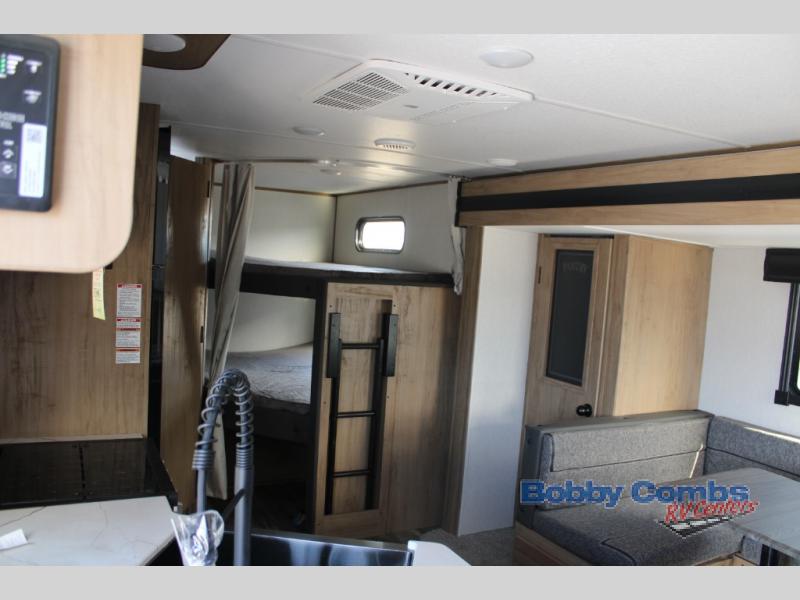 The bunks are large enough for two adults each.