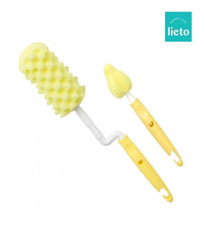 5. Lieto เซ็ทแปรงล้างขวดนม Premium Bottle/Nipple Brush 