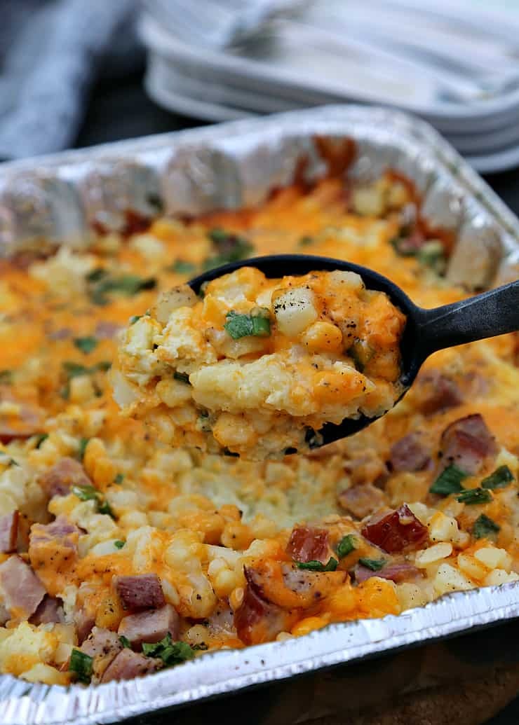 Breakfast casserole for RV camping. 