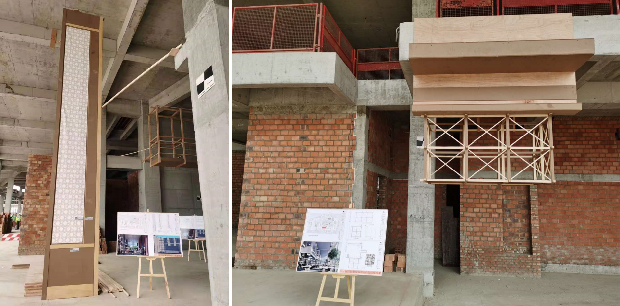 BIM model to guide mockup finishing on site