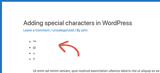 Entidades HTML convertidas em caracteres especiais