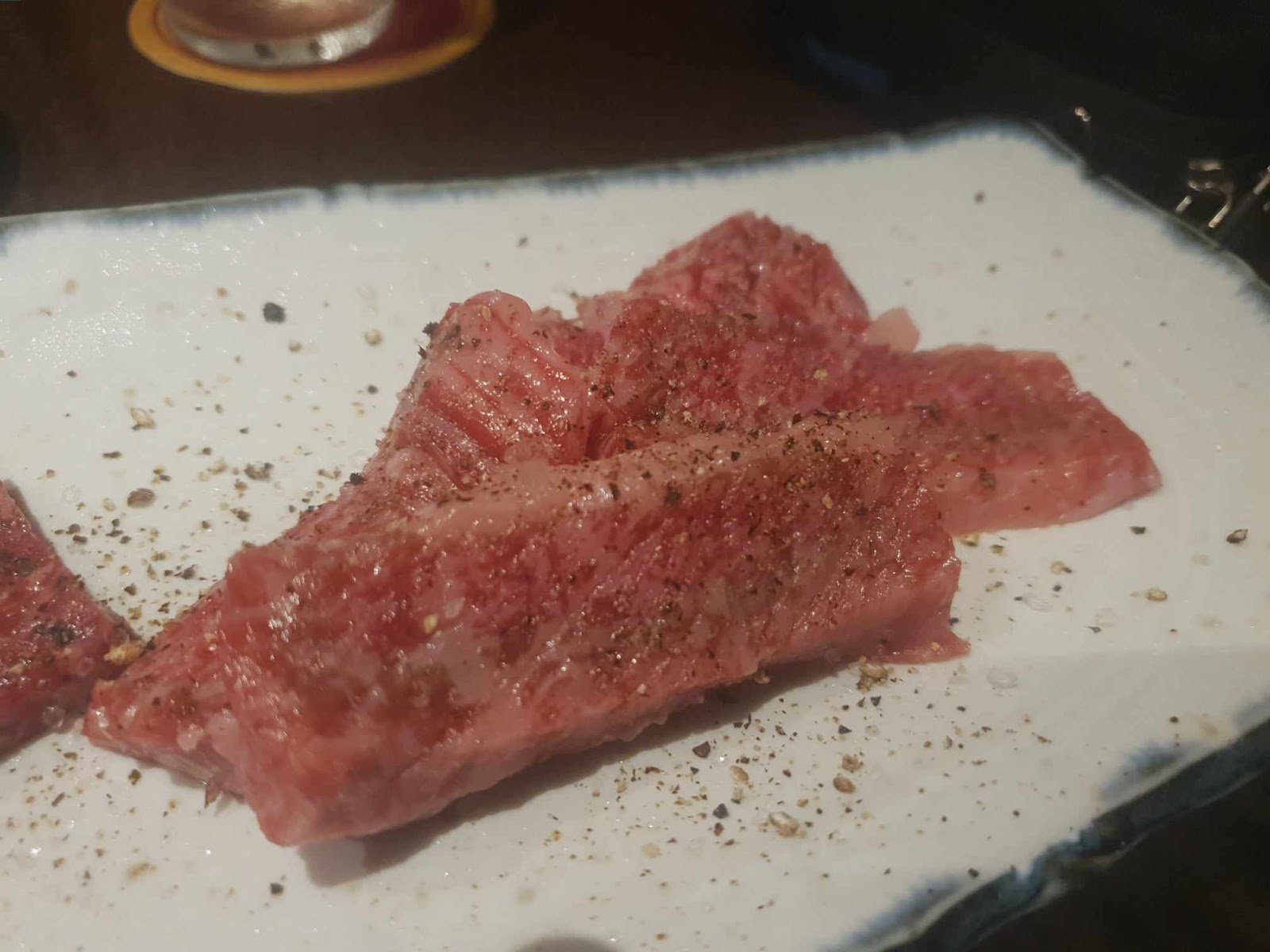 seasoned fingerlings of beef kuroge beef at 肉听 三条木屋町店