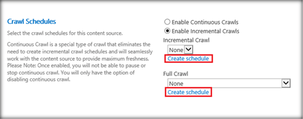 crawl schedules