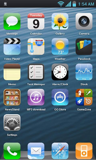 iPhone Go launcher theme apk