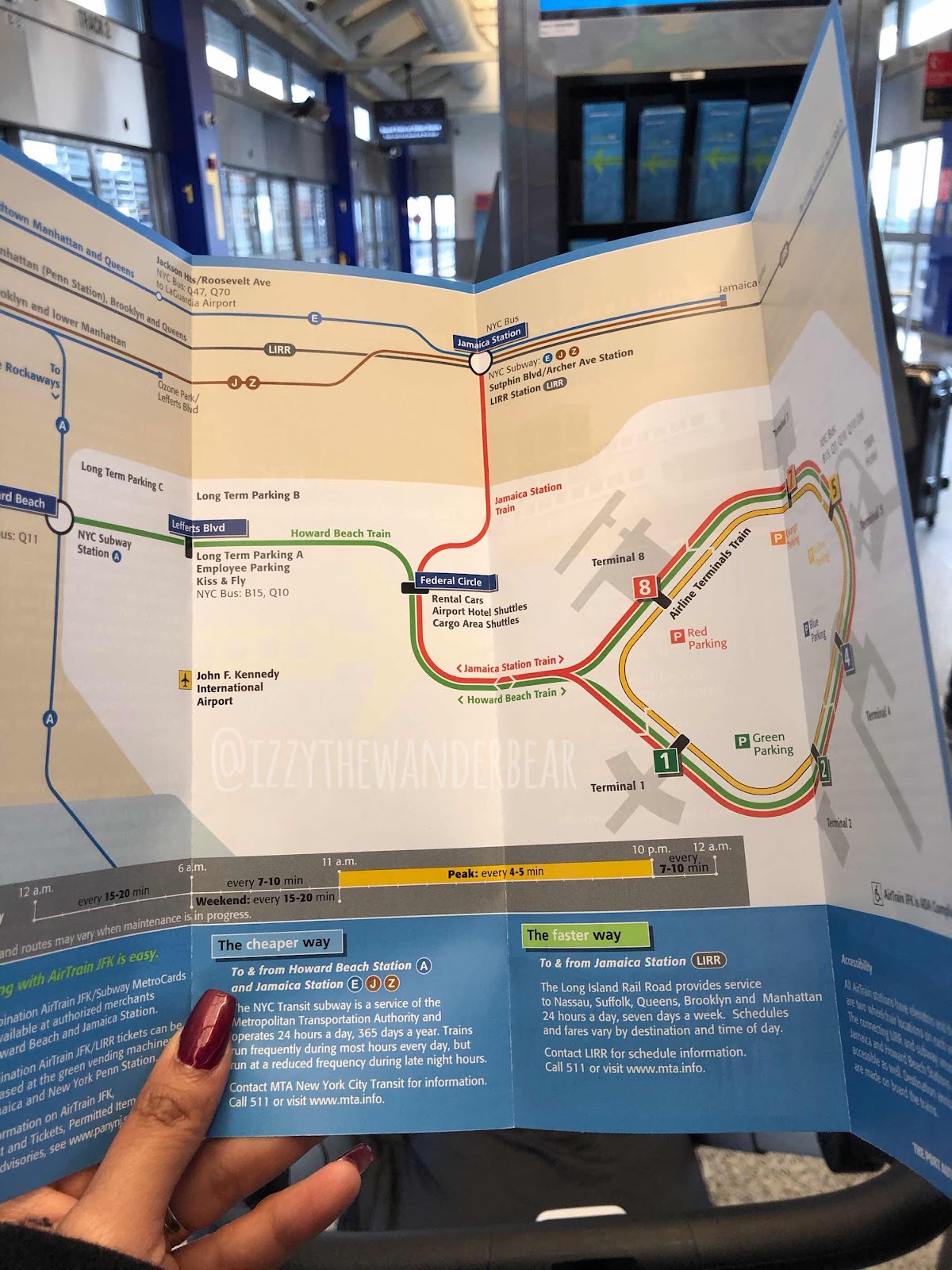 Izzy the Wander Bear - Air Train Map