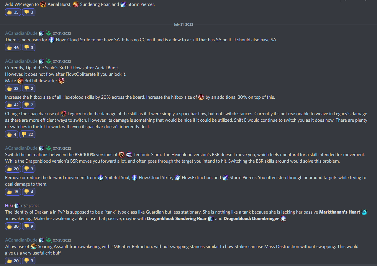 Class Discussion] First Week Awakening Drakania's Discord Feedback