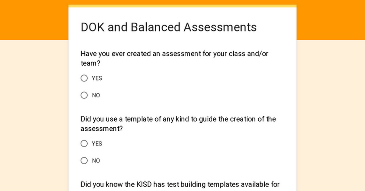DOK and Balanced Assessments