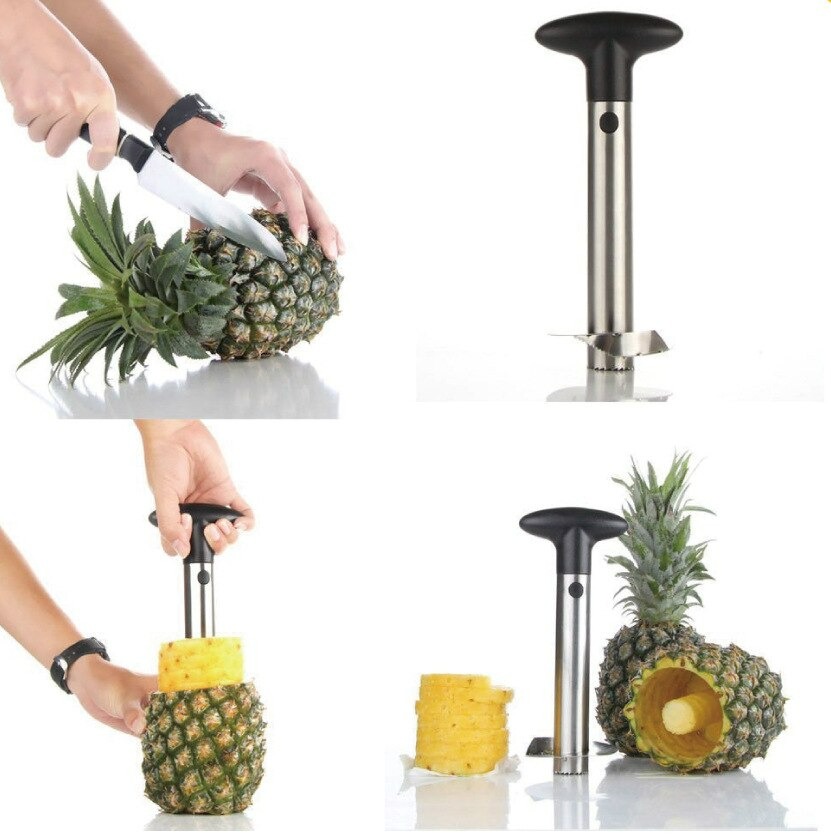 Pineapple Slicer Peeler Fruit Corer Slicer Kitchen Easy Tool Pineapple Spiral