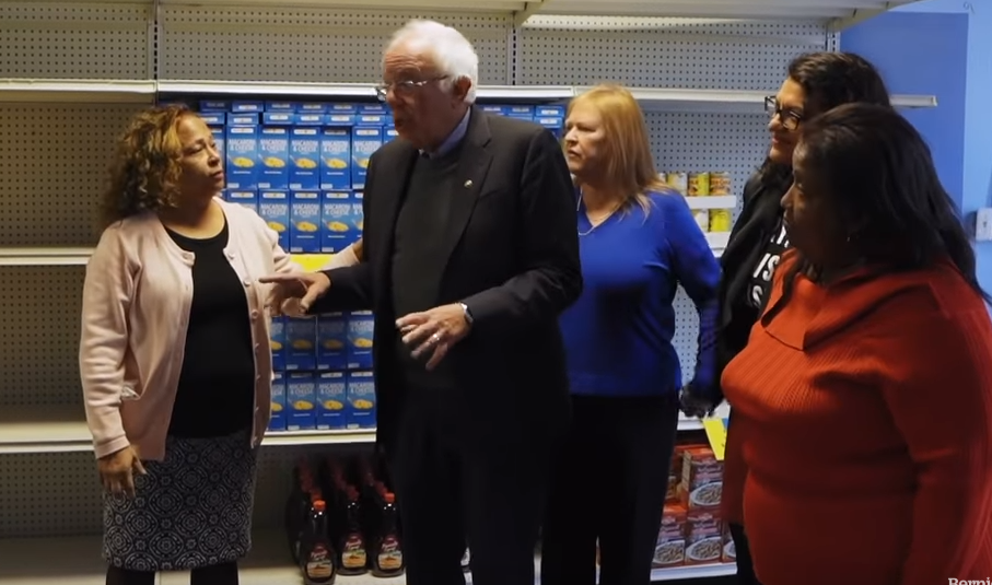 Rashida with Bernie and Jane Sanders at Brightmoor