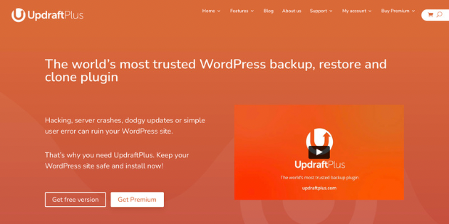 UpdraftPlus homepage 