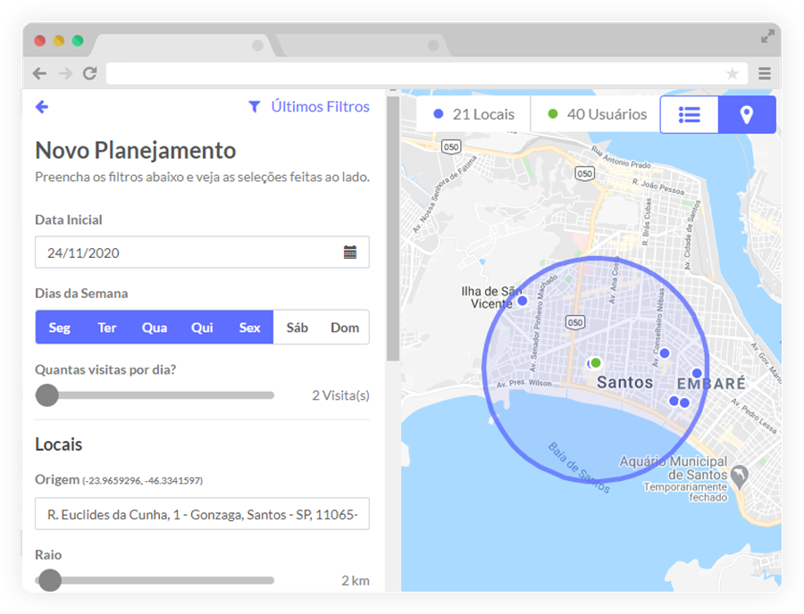 Como planejar em massa as visitas - Contele Gestor de Equipes