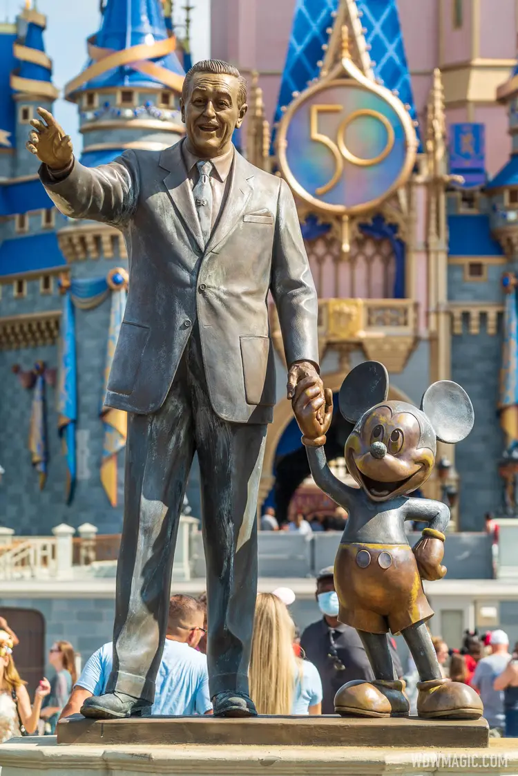 Walt Disney and Mickey Mouse Partners statue