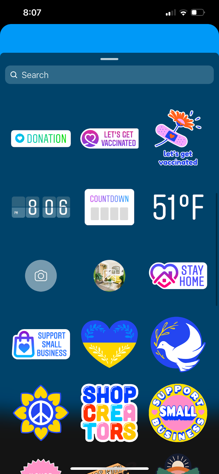camera icon options