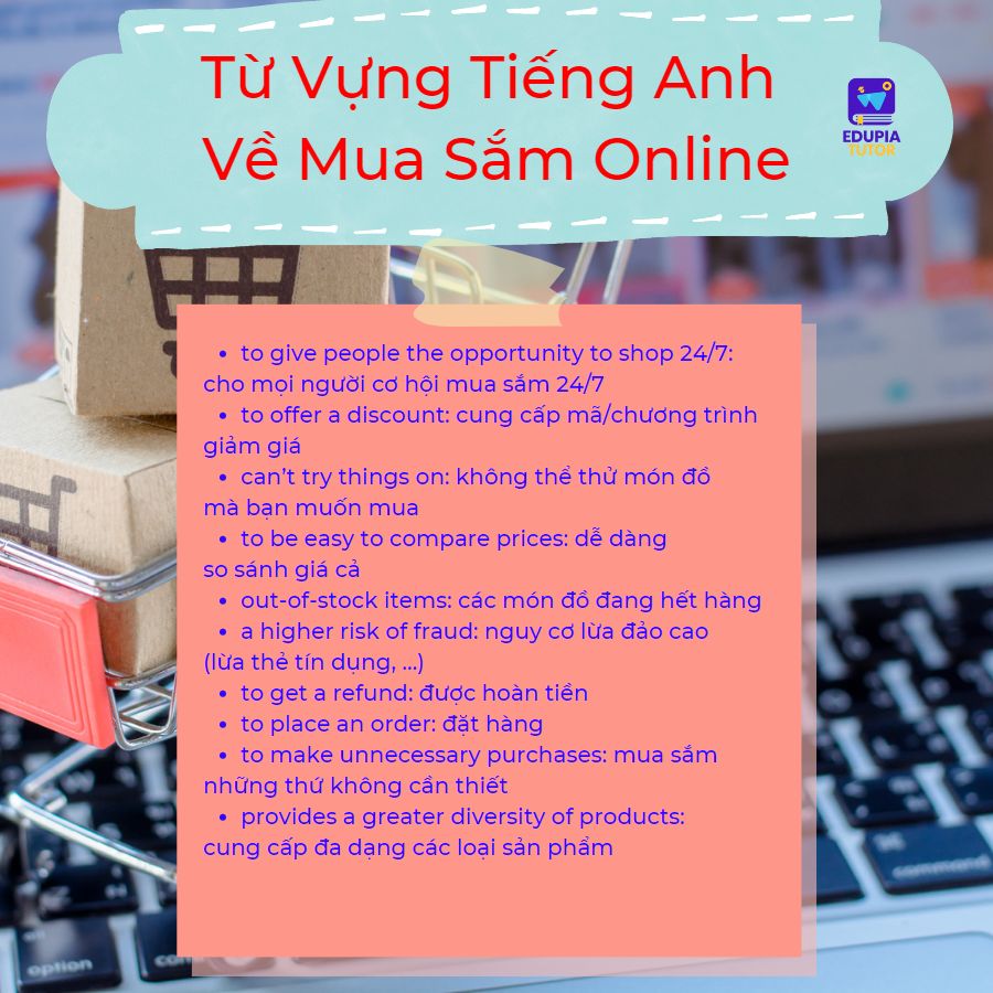 Từ Vựng Tiếng Anh Về Mua Sắm Online