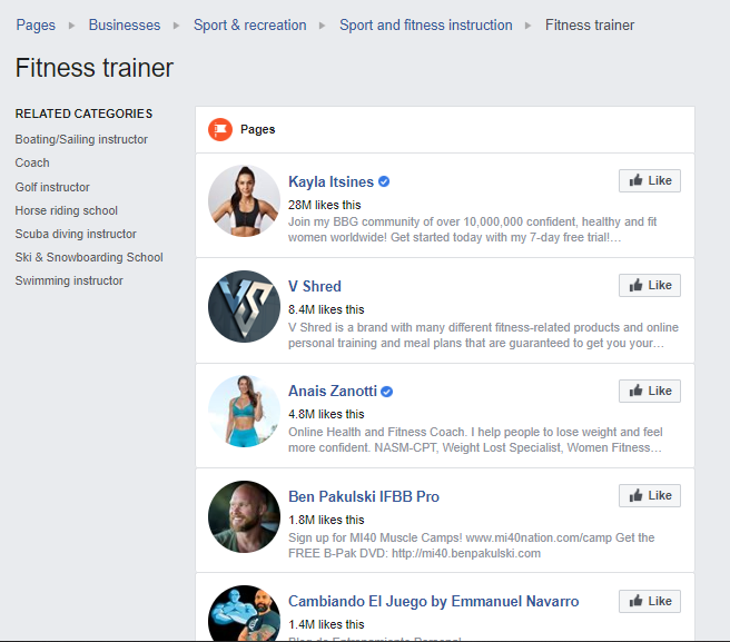 find facebook influnecers