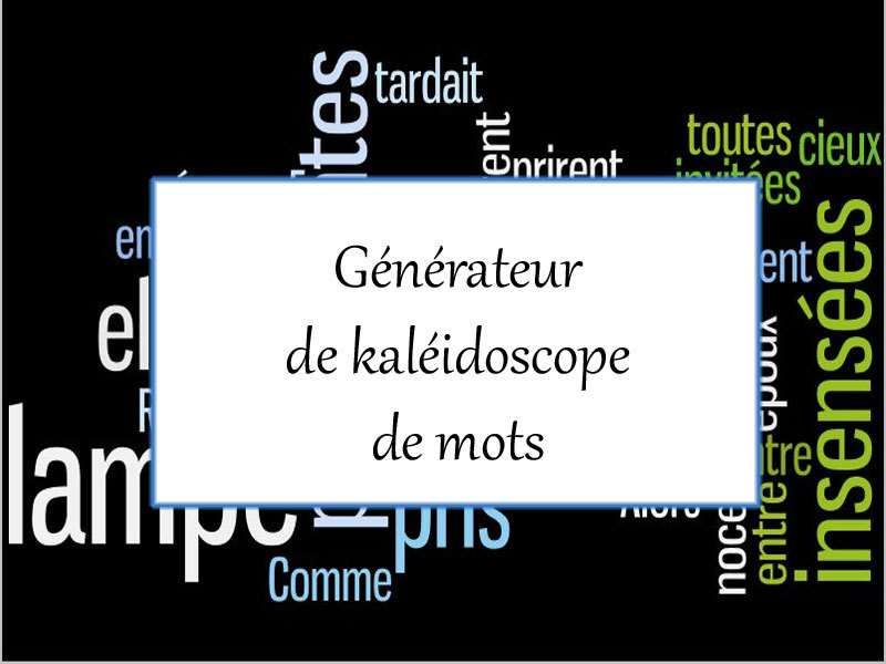 Générateur de kaléidoscope de mots