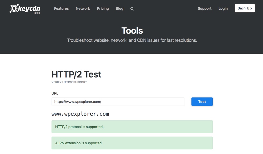 Teste KeyCDN HTTP/2
