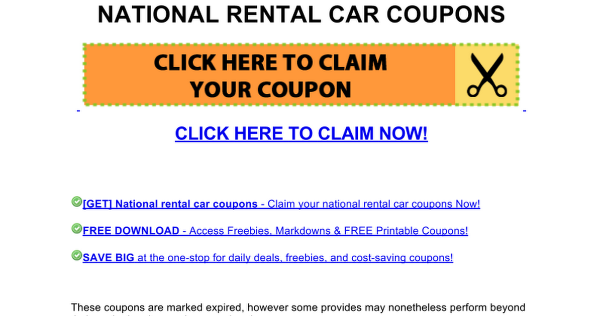 national rental car coupons Google Docs