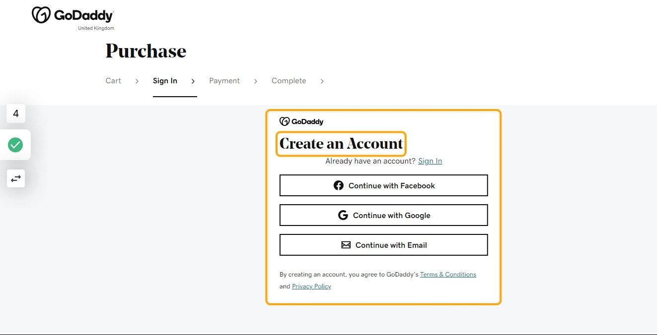 Click on Create an Account