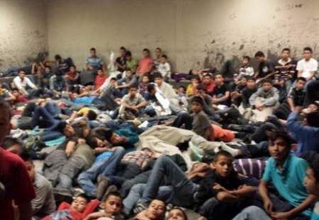 Leaked photos show immigrant children packed in crowded Texas border facilities