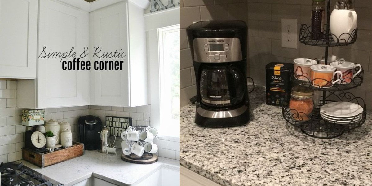 A simple kitchen coffee corner