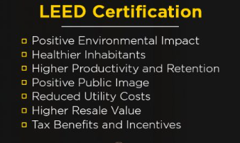 Chart of the benefits of LEED certification