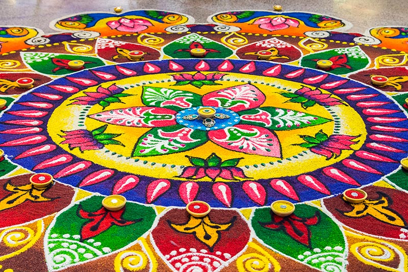 Pongal decoration with out-of-the-box rangoli designs for your home entrance, living room and pooja room for your home