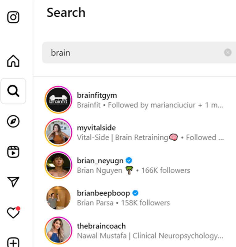 Instagram search 2