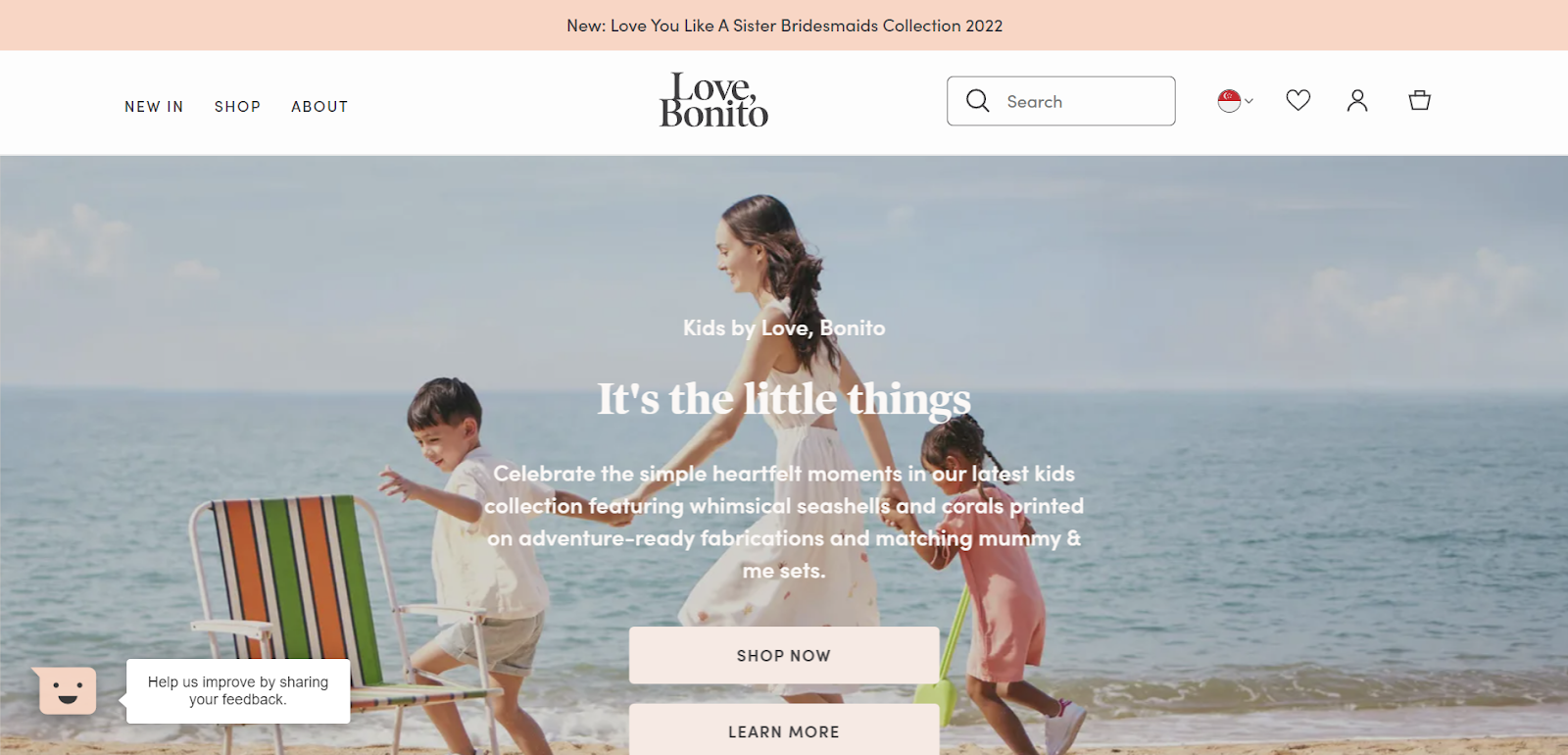 Love, Bonito website