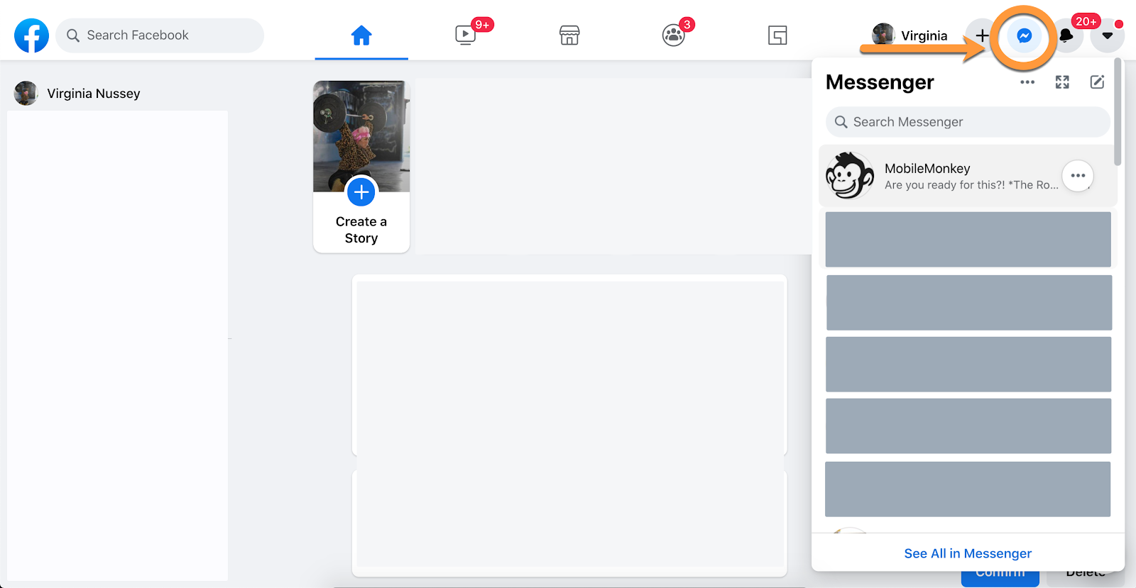 facebook live chat example