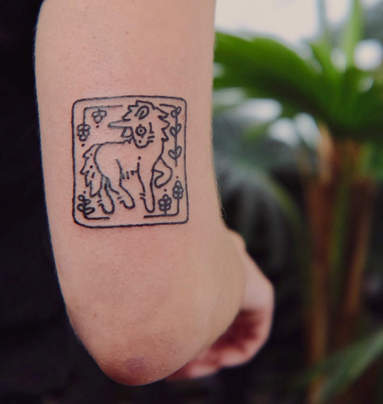 Hand Back Unicorn Tattoo Design For Women