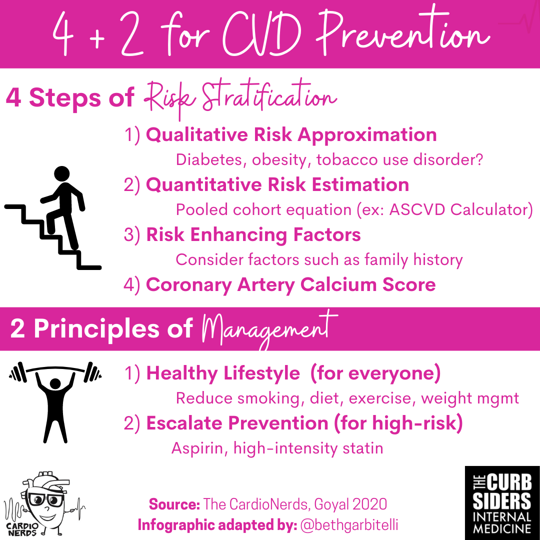 4+2 for CVD Prevention by Beth Garbitelli based on The Curbsiders #279 Dominate Stable Angina