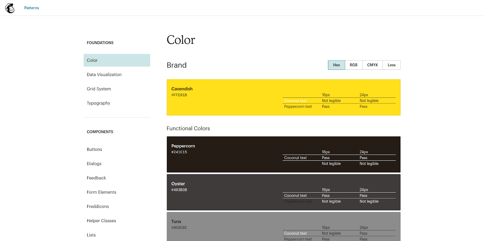 mailchimp color schemes guide