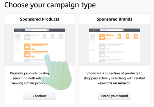 Amazon Sponsored Products - create sponsored products campaign