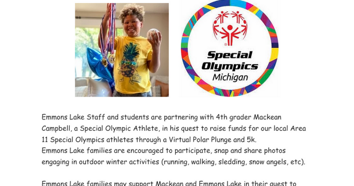 Emmons Lake - Special Olympics